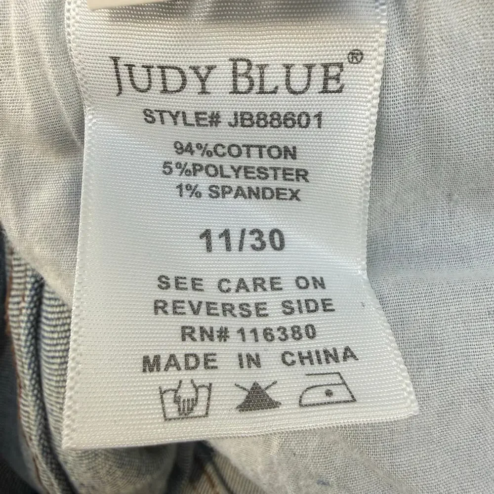 Judy Blue Jeans Women's 11/30 Blue Cropped Straight Leg High Waist NWT - Picture 7 of 14